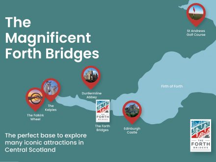 The Forth Bridges | Website Map Design | Designline Creative