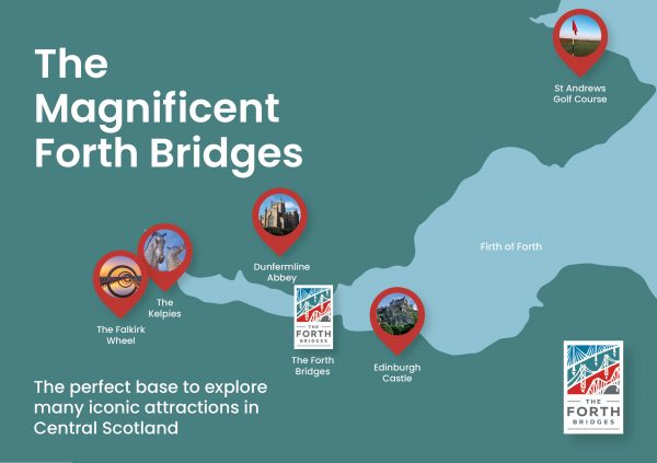 The Forth Bridges | Website Map Design | Designline Creative